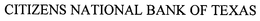 CITIZENS NATIONAL BANK OF TEXAS trademark