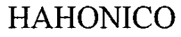 HAHONICO trademark