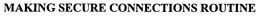 MAKING SECURE CONNECTIONS ROUTINE trademark