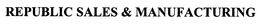 REPUBLIC SALES & MANUFACTURING trademark
