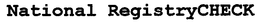 NATIONAL REGISTRYCHECK trademark