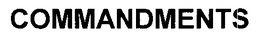 COMMANDMENTS trademark
