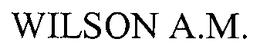 WILSON A.M. trademark