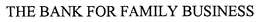THE BANK FOR FAMILY BUSINESS trademark