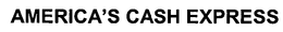 AMERICA'S CASH EXPRESS trademark