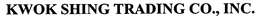 KWOK SHING TRADING CO., INC. trademark