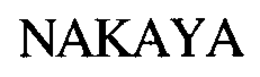 NAKAYA trademark