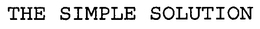 THE SIMPLE SOLUTION trademark