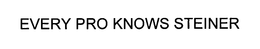 EVERY PRO KNOWS STEINER trademark