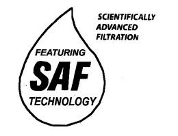 FEATURING SAF TECHNOLOGY SCIENTIFICALLY ADVANCED FILTRATION trademark