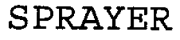 SPRAYER trademark