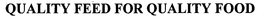 QUALITY FEED FOR QUALITY FOOD trademark