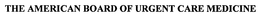 THE AMERICAN BOARD OF URGENT CARE MEDICINE trademark