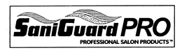 SANIGUARD PRO PROFESSIONAL SALON PRODUCTS trademark