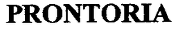 PRONTORIA trademark