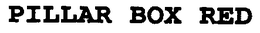 PILLAR BOX RED trademark