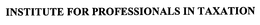 INSTITUTE FOR PROFESSIONALS IN TAXATION trademark