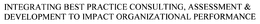 INTEGRATING BEST PRACTICE CONSULTING, ASSESSMENT & DEVELOPMENT TO IMPACT ORGANIZATIONAL PERFORMANCE trademark