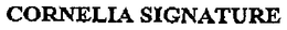 CORNELIA SIGNATURE trademark