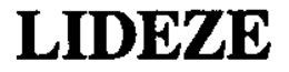 LIDEZE trademark