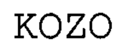 KOZO trademark