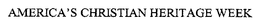 AMERICA'S CHRISTIAN HERITAGE WEEK trademark