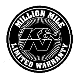 K & N MILLION MILE LIMITED WARRANTY trademark