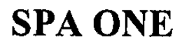 SPA ONE trademark