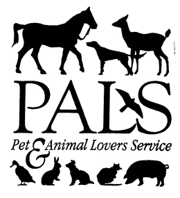 PALS PET & ANIMAL LOVERS SERVICE trademark