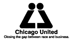 CHICAGO UNITED CLOSING THE GAP BETWEEN RACE AND BUSINESS. trademark