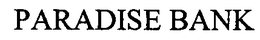 PARADISE BANK trademark