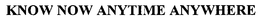 KNOW NOW ANYTIME ANYWHERE trademark