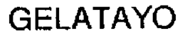 GELATAYO trademark