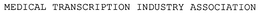 MEDICAL TRANSCRIPTION INDUSTRY ASSOCIATION trademark