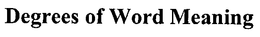 DEGREES OF WORD MEANING trademark