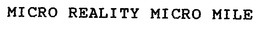 MICRO REALITY MICRO MILE trademark