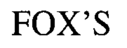 FOX'S trademark