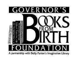 GOVERNOR'S BOOKS FROM BIRTH FOUNDATION A PARTNERSHIP WITH DOLLY PARTON'S IMAGINATION LIBRARY trademark