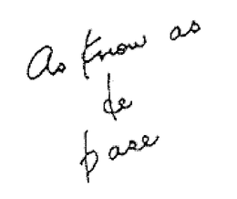 AS KNOW AS DE BASE trademark