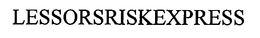 LESSORSRISKEXPRESS trademark