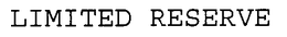 LIMITED RESERVE trademark