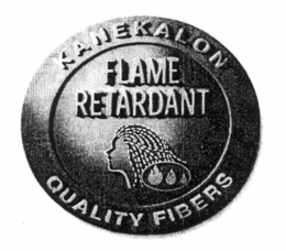 KANEKALON QUALITY FIBERS FLAME RETARDANT trademark