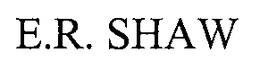 E.R. SHAW trademark