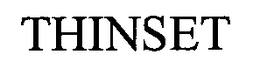 THINSET trademark