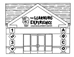THE LEARNING EXPERIENCE A B C D 1 2 3 4 CHILD DEVELOPMENT CENTER trademark