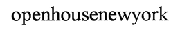OPENHOUSENEWYORK trademark