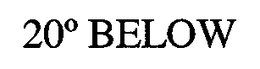 20° BELOW trademark