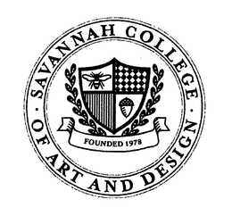 SAVANNAH COLLEGE OF ART AND DESIGN FOUNDED 1978 trademark