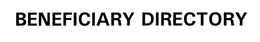 BENEFICIARY DIRECTORY trademark