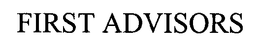 FIRST ADVISORS trademark